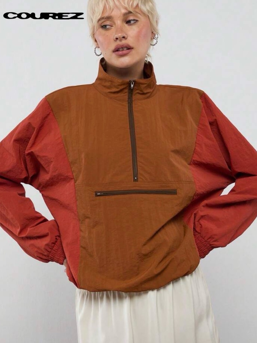 Course Two-Tone Rust Windbreaker Jacket